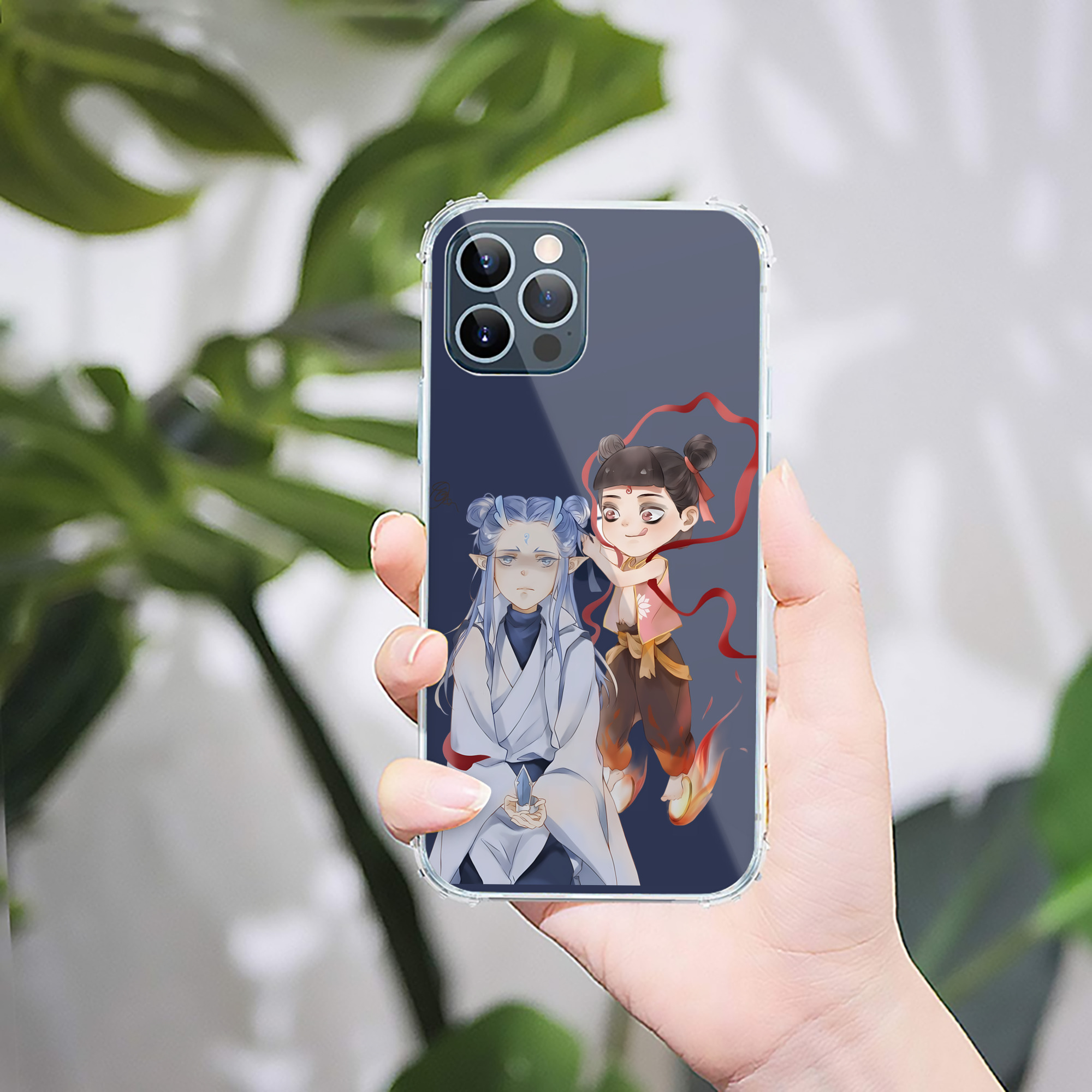 （画像用） Ne Zha 2 ナタ 魔童の大暴れ 【iPhone 12シリーズ対応】透明スマホケース（クリアソフトケース）